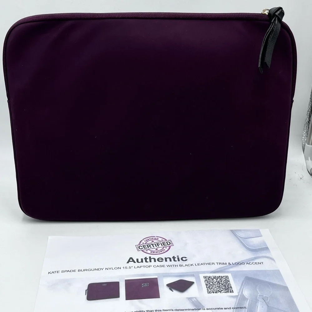 Kate Spade authenticated Purple Protective Laptop Zip Closure Sleeve 13”‎